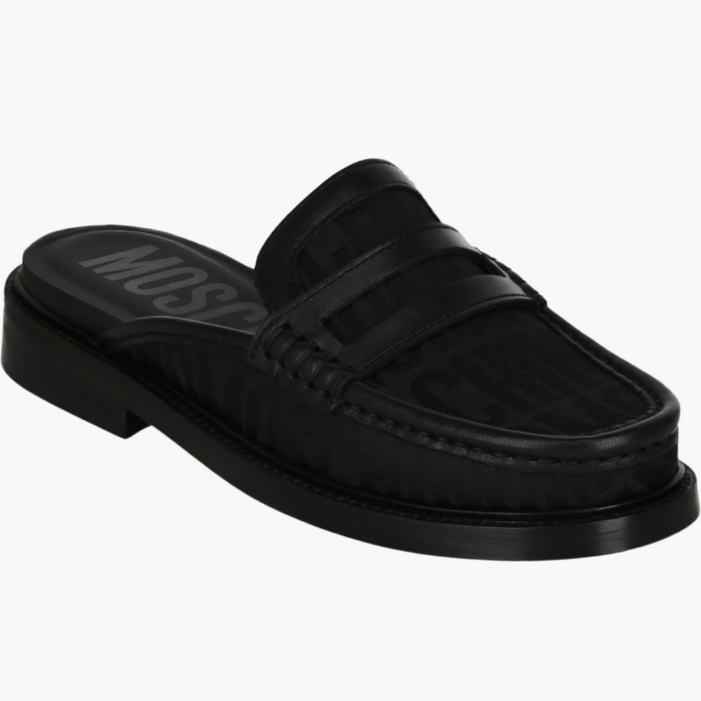 Moschino Logo Canvas Slipper Mule (Women)
